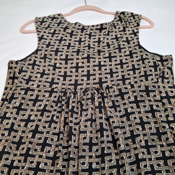 V Neck Short Dress Size L Sleeveless Knotted Front Stretchy Sleeveless Gathered - Picture 8 of 9